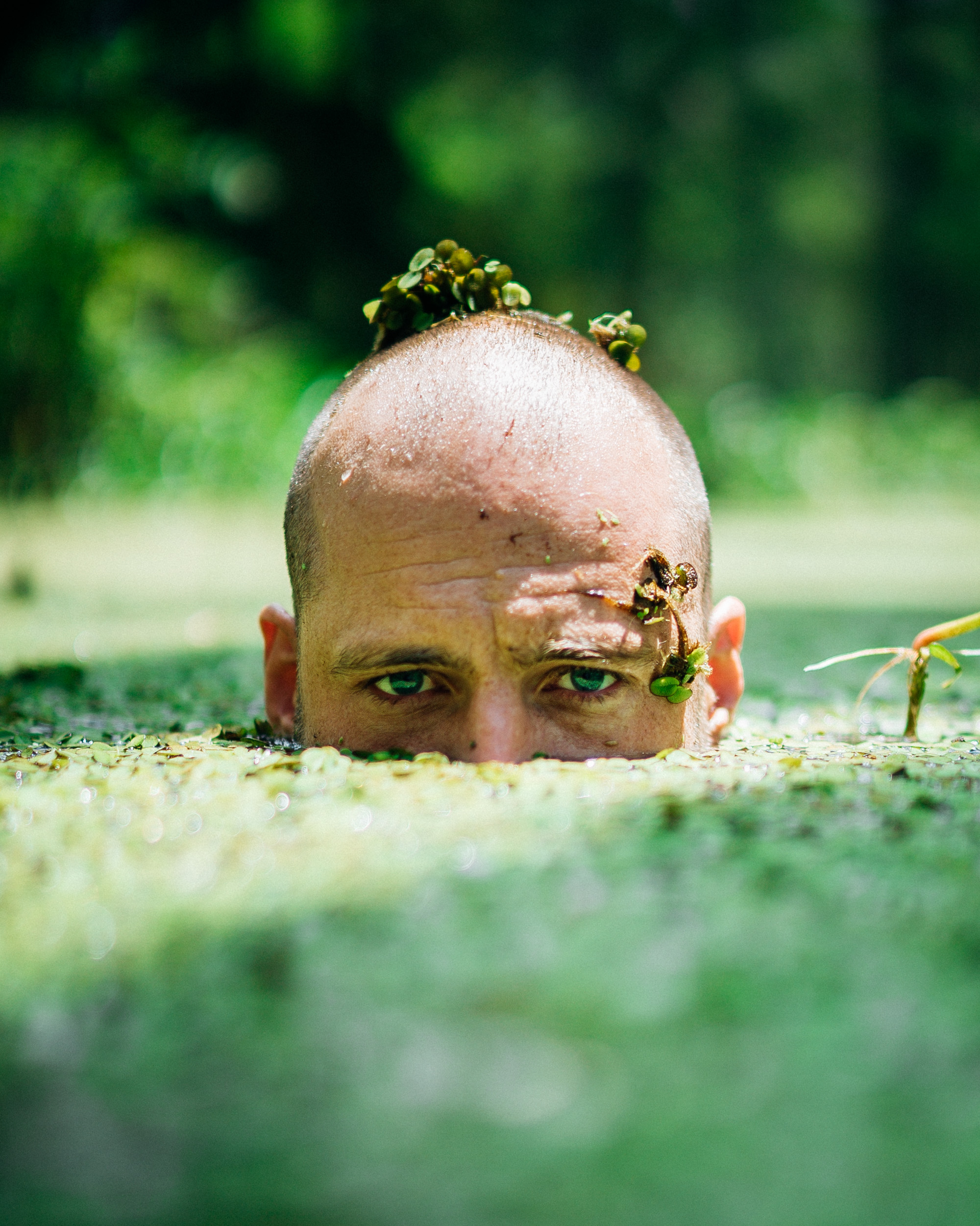 Mike Corey standing in a swamp